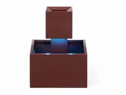 New MYLIA Fuente de exterior de acero inoxidable y cristal - Alt. 65 cm - - CARDINA Terracota