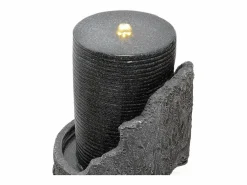 Sale Fuente de jardín para jardín y patio - 34,5 x 34,5 x 100,5 cm - con LED + bomba de agua - Resina - Fuente Agua