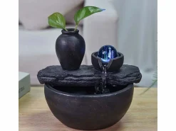New Fuente de resina de interior con LED de sílice Estatua