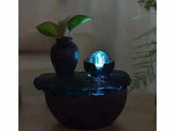 New Fuente de resina de interior con LED de sílice Estatua