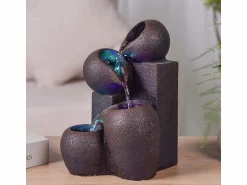 Sale Zen Arôme Fuente de resina Zen con LED Luba Marru00f3n