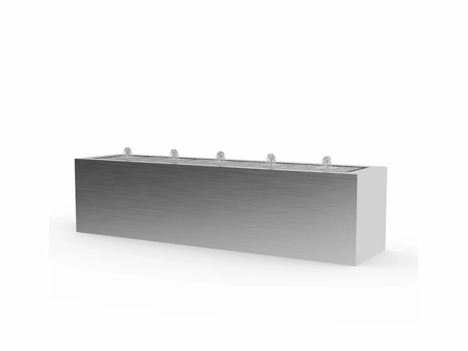 New MYLIA Fuente exterior de acero inoxidable, An. 120 x Alt. 30 cm, , LUNARA Plateado