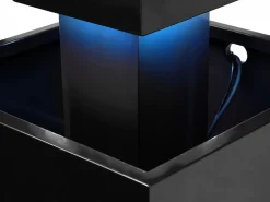Online Fuente exterior de acero inoxidable con LED - Alt. 65 cm - Plateado - CARDINA Fuente Agua|Decoración De Jardín