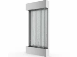 Best MYLIA Fuente mural exterior interior acero inoxidable LED, An. 56,5 x H. 112 cm, Plateada, SOLINA Plateado