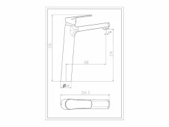 Sale Full mezclador alto lavabo mate Grifo