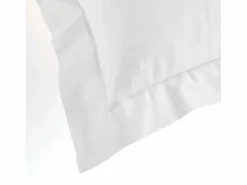 Sale Douceur d'intérieur Funda de Almohada Blanca "Lina" 63x63cm con Volante Plano 100% Algodón Oeko-Tex Blanco