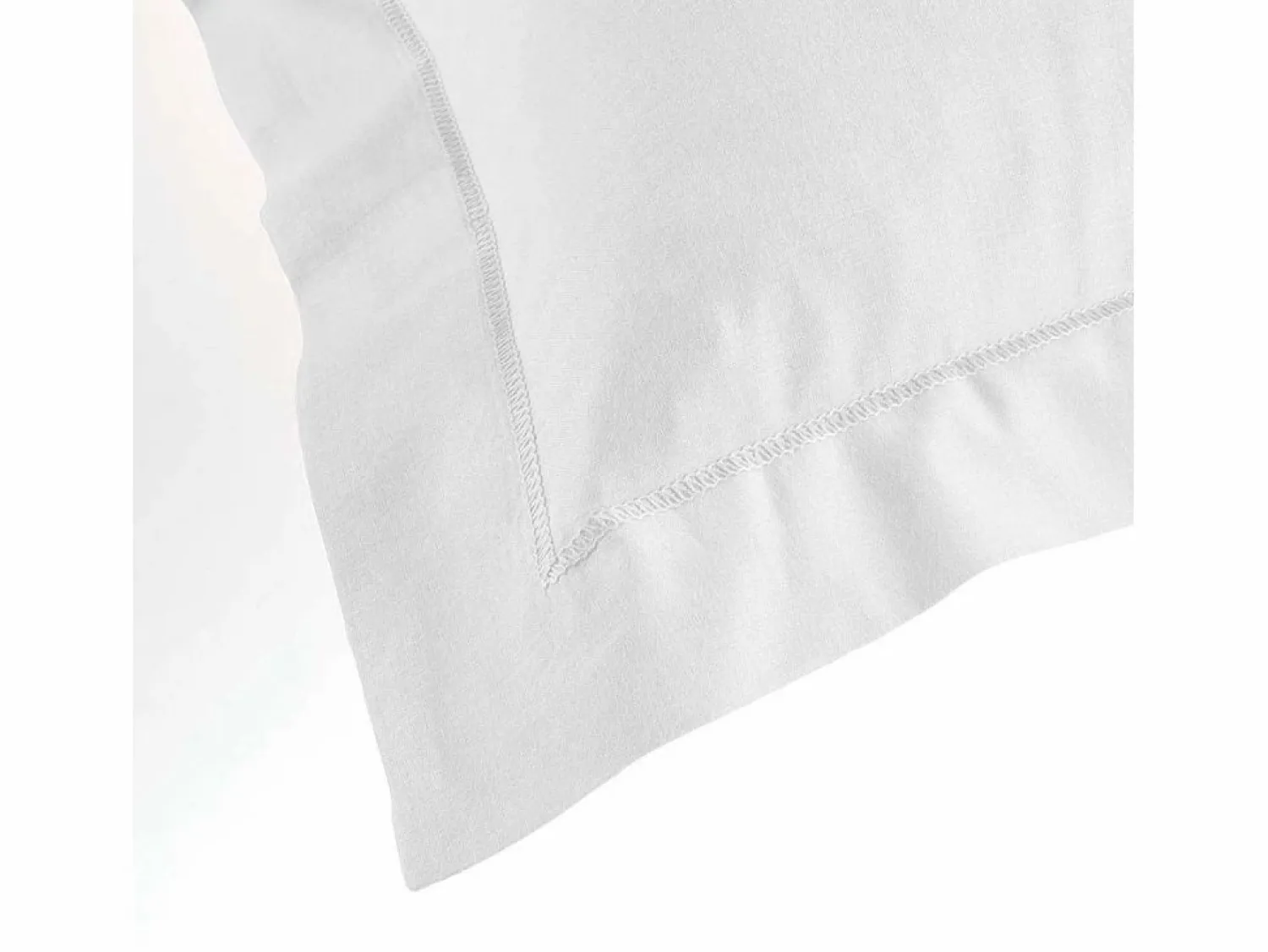 Sale Douceur d'intérieur Funda de Almohada Blanca "Lina" 63x63cm con Volante Plano 100% Algodón Oeko-Tex Blanco