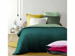Sale Douceur d'intérieur Funda de Almohada Blanca "Lina" 63x63cm con Volante Plano 100% Algodón Oeko-Tex Blanco