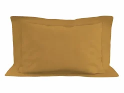 Online Funda de almohada de algodón 57 hilos 50x70 cm LISO mostaza Funda De Almohada
