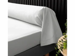 Discount Promo Linge Funda de Almohada de Algodón Percal 85x185cm Certificado Oeko-Tex Blanco