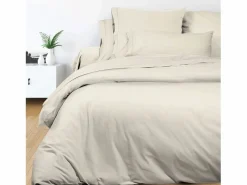 Soleil d'ocre Funda de almohada de algodón 45x185 cm PERCALE ecru Beige