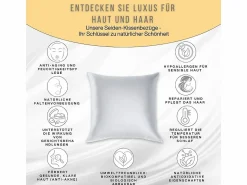 Inphysio Funda de Almohada en Pura Seda de Morera 70x50