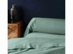 Best Promo Linge Funda de Almohada "Lina" 85x185cm Salvia 100% Algodón Certificado Oeko-TEX Verde