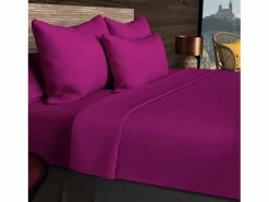 Sale Funda de almohada rectangular US 50x75 cm en algodón liso 57 hilos grosella negra Funda De Almohada
