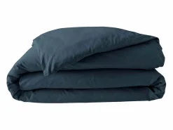 Hot Promo Linge Funda de Edredón Percal Liso 100% Algodón 220x240cm Noche Azul