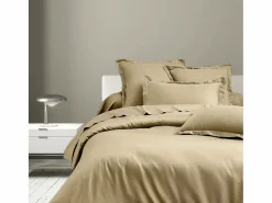Clearance Blanc avenue Funda de edredón satén de algodón Beige