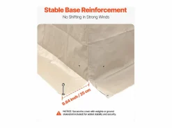 Outlet Funda de Gazebo Invierno SucceBuy, 3,66 x 4,9 m, Cubierta de Gazebo con Techo Rígido Doble, con Paneles Laterales, Ventanas de Malla, Material PE Alta Densidad Cenador Y Quiosco