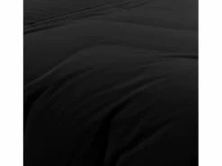 Sale Soleil d'ocre Funda nórdica de algodón de 57 hilos 240x220 cm liso, por Negro