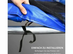 Funda protectora para cama elástica Ø244 cm, resistente a los rayos UV y a la intemperie, plástico 500D, (244x244x30 cm)