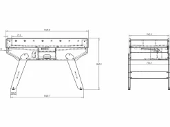 Vente-unique Futbolín con monedero de MDF - Ancho 153 x Prof. 77.6 x Alt. 96 cm - HENRY