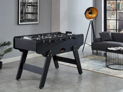 Best Vente-unique Futbolín de MDF - Ancho 153 x Prof. 77.6 x Alt. 96 cm - LIONEL Negro