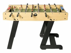Vente-unique Futbolín plegable natural claro efecto roble - Patas negras - L121 x Prof. 61 x Alt. 79 cm - HORTON