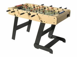 Vente-unique Futbolín plegable natural claro efecto roble - Patas negras - L121 x Prof. 61 x Alt. 79 cm - HORTON