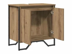 Sale vidaxl Gabinete de Lavabo para Baño Roble artesanal 60 x 35 x 60 cm Marru00f3n