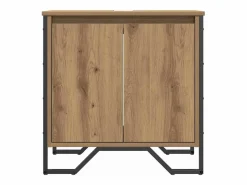 Sale vidaxl Gabinete de Lavabo para Baño Roble artesanal 60 x 35 x 60 cm Marru00f3n