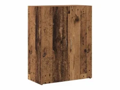 Gabinete de oficina de madera antigua 60 x 32 x 77,5 madera de ingeniería Marru00f3n