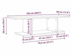 Clicnbuy Gabinete de TV Marrón 103 x 30 x 26.5 cm Madera contrachapada