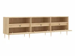 Sale Garden Furniture Galax Mueble de TV madera contrachapada roble Sonoma 150x30x44,5 cm Marru00f3n