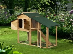 Sale Vente-unique Gallinero con cerca de madera - 4 gallinas - Ancho 173 x Prof. 64 x Alt. 108 - Natural - LEVAS Color natural claro