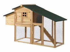 Sale Vente-unique Gallinero con cerca de madera - 4 gallinas - Ancho 173 x Prof. 64 x Alt. 108 - Natural - LEVAS Color natural claro