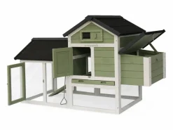 Discount Sweeek Gallinero de madera con corral para 3 gallinas Verde