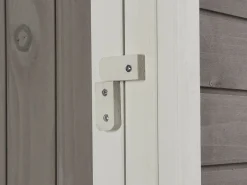 Vente-unique Gallinero de madera con cerca - 10 gallinas - Ancho 266 x Prof. 174 x A. 205 cm - Blanco - FERAS