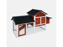 Outlet Gallinero de madera con corral para 3 gallinas Cama De Animales De Compañía