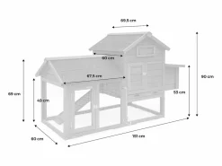 Outlet Gallinero de madera con corral para 3 gallinas Cama De Animales De Compañía