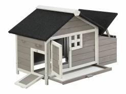Best Gallinero de madera con ponedero - 2 gallinas - Ancho 106 x Prof. 64 x A. 71 cm - Natural - ANSER Cama De Animales De Compañía
