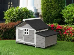 Best Gallinero de madera con ponedero - 2 gallinas - Ancho 106 x Prof. 64 x A. 71 cm - Natural - ANSER Cama De Animales De Compañía