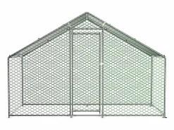 Hauss Spole Gallinero metálico con cierre de seguridad y cubierta de PE impermeable 3,03x1,57x2m
