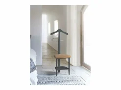 Galán 361 con asiento en beige herrajes cromado satinado lacado azabache, 105 cm(alto)45