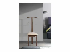 Galán 364 con asiento herrajes cromado satinado lacado en nogal, 108 cm(alto)46 cm(ancho)