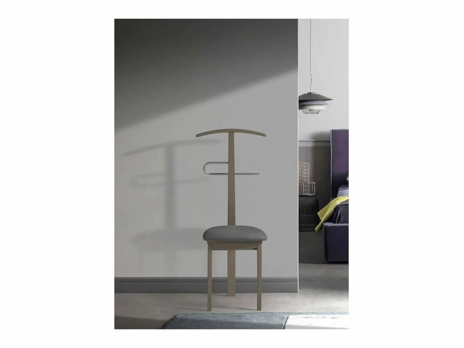 Galán 364 con asiento herrajes cromado satinado lacado en moka, 108 cm(alto)46 cm(ancho)4