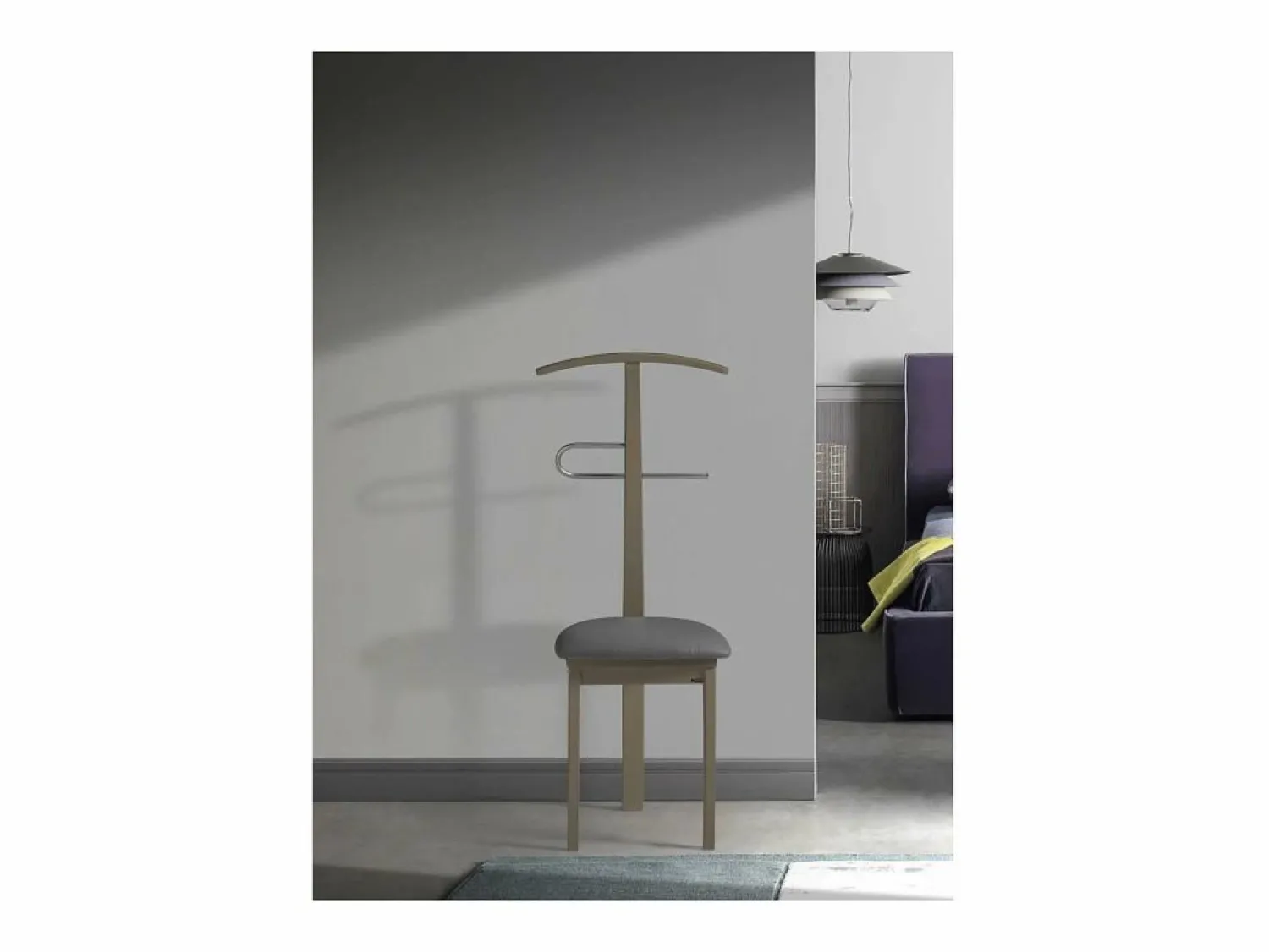 Galán 364 con asiento herrajes cromado satinado lacado en moka, 108 cm(alto)46 cm(ancho)4