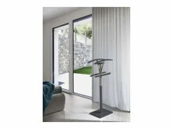 Outlet Galán 356 herraje cromo satinado lacado en color azabache, 110 cm(alto)47 cm(ancho)34 cm( Galán De Noche