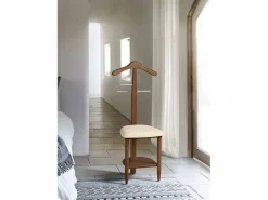 Discount Galán de noche - A105cm x L45cm x F41cm - haya maciza nogal - Sedie Galán De Noche