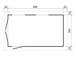 Garaje de calidad premium - 17 m² / L378xL530 cm - garaje para autos, motos, bicicletas, máquinas de jardinería - M991B Garaje