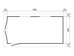 Timbela Garaje de calidad premium - 21 m² / L378 x L648 cm - M992B