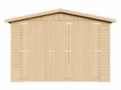 Timbela Garaje de madera natural - A222x616x324 cm / 18 m² - M102